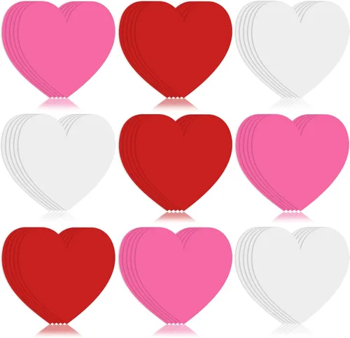 Miniatura 17 de Zonon 90 piezas de recortes de corazón dulce para aula, decoración de tablón de anuncios para oficina, aula, fiesta, tablero de anuncios
