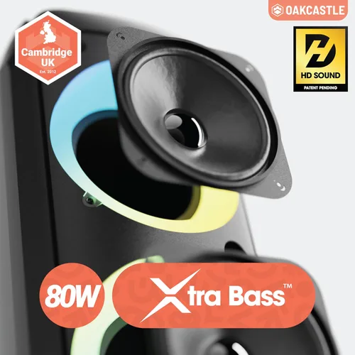 Miniatura 2 de Altavoz portátil Bluetooth para fiesta Potencia de 80W y batería recargable de hasta 5H Gran altavoz Bluetooth 2.0 con micrófono con cable