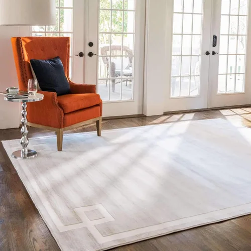 Miniatura 11 de Unique Loom Colección Uptown de Jill Zarin - Alfombra moderna con textura de estilo griego, color beige (1.25 x 1.85 m)