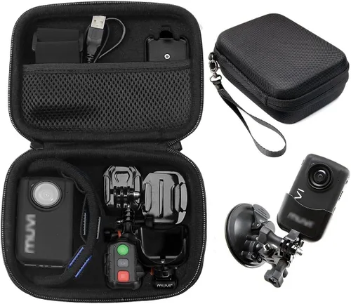 Funda para cámara corporal, cámara de acción como MIUFLY 1296, Veho VCC003, VCC005 MUVI HD10, HDPRO, PNZEO F5, BOBLOV M5/M7, Pyle PPBCM9, cámara