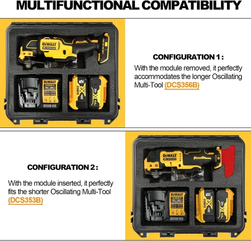 Miniatura 3 de Funda para multiherramienta oscilante Dewalt - Compatible con DCS356B DCS354B DCS353B, caja de herramientas protectora resistente