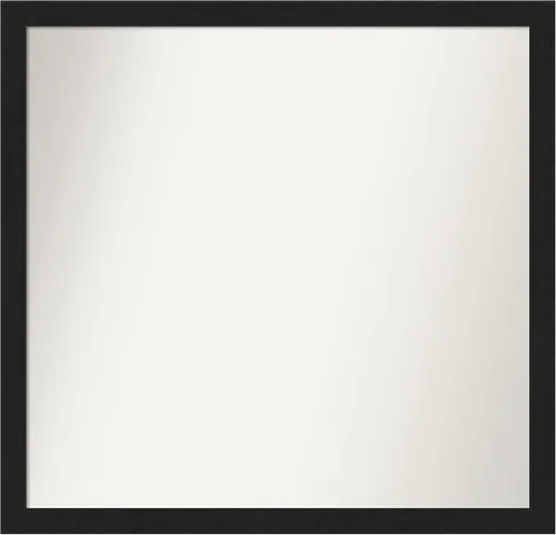 Miniatura 210 de Amanti Art Espejo de baño negro para sobre fregadero, 22 x 22 pulgadas, espejo de tocador cuadrado estrecho negro Avon, marco de madera casual