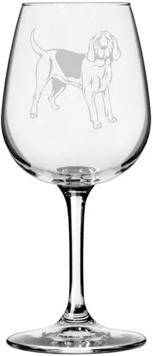 Miniatura 258 de Copa de vino de 12.75 onzas con diseño de perro grabado