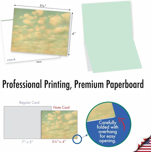 Miniatura 6 de The Best Card Company - Caja de 10 tarjetas para todas las ocasiones en blanco (4 x 5.12 pulgadas) - Tarjetas de paisaje escénico surtidas - Cloud 9
