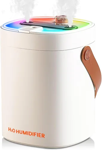 Humidificador de 2L para dormitorio, humidificadores portátiles de niebla fría, ultra silencioso, 20 dB, humidificador de aire de llenado superior