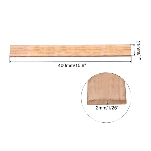 Miniatura 2 de MECCANIXITY 2 barras planas de cobre de 15.8 x 1 pulgada, barra de cobre de 1/25 pulgadas de grosor para sistemas de puesta a tierra y proyectos