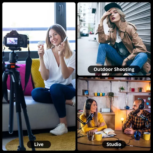 Miniatura 8 de GVM - Kit de luz de video RGB de 200 W, luz de estudio LED bicolor con caja de luz de linterna de 26 pulgadas, iluminación de fotografía