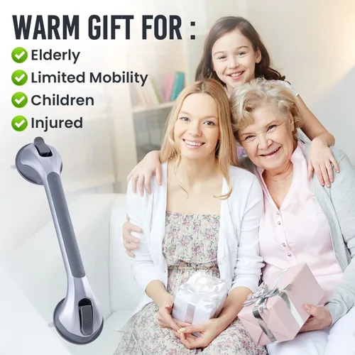 Miniatura 8 de TAILI - Barras de sujeción para la ducha con ventosa, paquete de 2 unidades, de 16 pulgadas, resistente y removible, sin taladro, impermeable