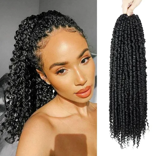 Miniatura 68 de Pelo de Passion Twist – 8 paquetes de 18 pulgadas Passion Twist Crochet para mujeres, cabello rizado pretrenzado Passion Twists extensiones de #2