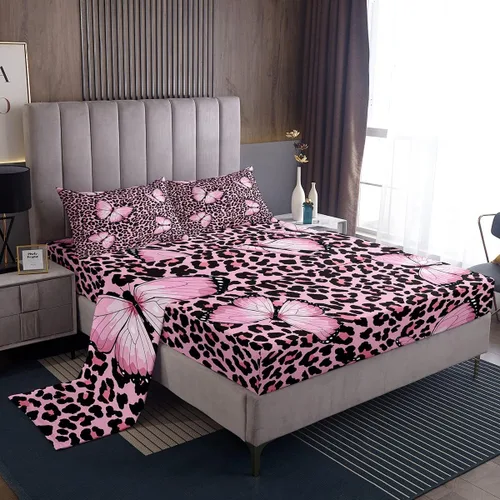 Miniatura 22 de Juego de sábanas abstractas de piel de guepardo, tamaño individual, decoración de lujo para habitación de niños, niñas y mujeres, juego de ropa