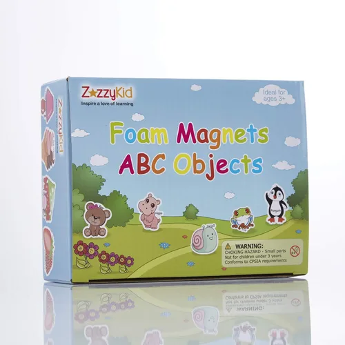 Miniatura 9 de ZazzyKid Objetos de espuma magnética para niños: 52 juguetes del alfabeto ABC para bebés de educación temprana imanes de nevera