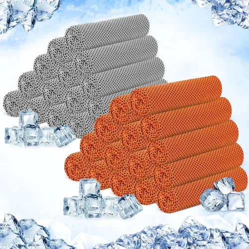 Miniatura 23 de Hosuly Paquete de 30 Toallas Refrescantes, 40"x12" Hielo Transpirables Suaves Frías Paño de Sudor Microfibra Paños de Entrenamiento para Gimnasio