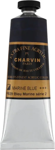 Miniatura 137 de Charvin Pintura acrílica profesional extrafina – verde absenta, tubo de 2.1 fl oz, pigmentos de triple fresado, resistente a la luz, pinturas