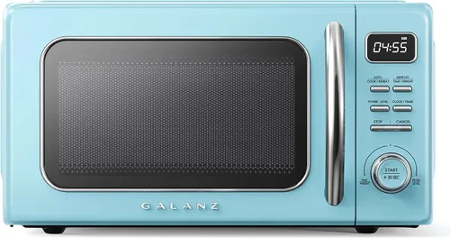 Miniatura 10 de Galanz - Horno microondas retro GLCMKZ09GNR09, funciones de cocción y recalentamiento automáticos, descongelación e inicio rápido, fácil limpieza