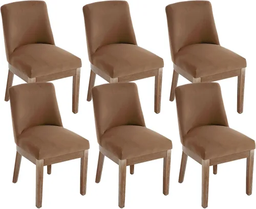 Miniatura 13 de VESCASA Sillas de comedor tapizadas de 18 pulgadas de ancho con respaldo acolchado de 13 pulgadas de alto, sillas de comedor de granja con patas