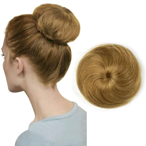 Miniatura 25 de Moño de Cabello Humano 100%, Moño Desordenado Pieza de Cabello Extensiones de Cabello Humano Real Moño de Cabello Rizado Natural Piezas de Cabello