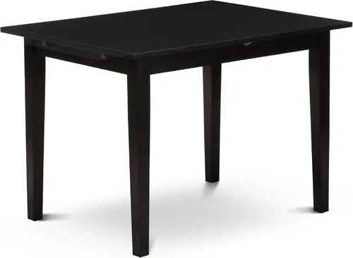 Miniatura 7 de East West Furniture NFAS3-BLK-09 - Juego de mesa de cocina de 3 piezas, incluye una mesa de madera y 2 sillas acolchadas de tela de poliéster azul
