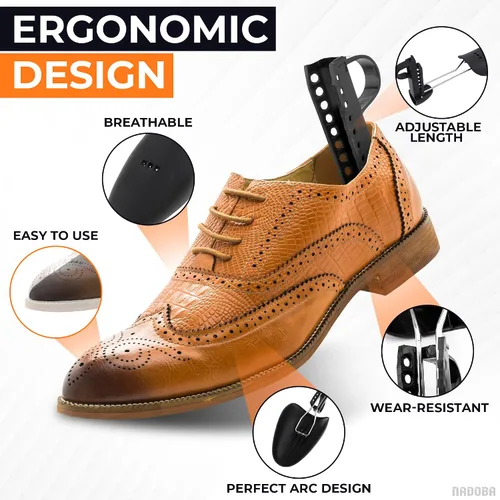 Miniatura 4 de NADOBA 5 pares de árboles de zapatos de plástico I árboles de zapatos de longitud ajustable para hombres I zapatos y botas árboles I hombres zapatos
