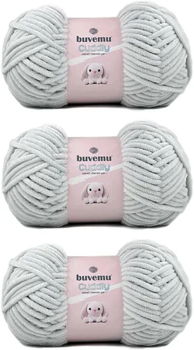 Miniatura 63 de Hilo de felpilla de terciopelo, súper suave y esponjoso, para tejer, hacer manualidades, color amigurumi, duradero para el desprendimiento, 3.53