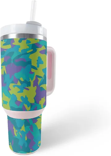 Miniatura 9 de MightySkins Skin - Vaso de vinilo compatible con Stanley The Quencher H2.0 FlowState de 40 onzas, color turquesa sólido, funda protectora, duradera