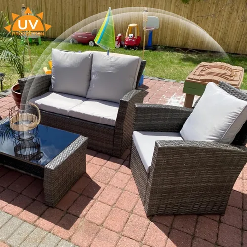 Miniatura 7 de FLYMEI Fundas para cojín de patio 24x22x4, funda impermeable para cojín de exterior, repuesto, paquete de 2, funda deslizante para cojín de asiento