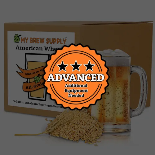 Miniatura 2 de My Brew Supply Kit de elaboración de trigo americano Trigo americano y malta Pilsner Grano de caramelo Kent Goldings & Columbus Pellet Hops