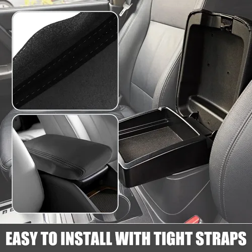 Miniatura 4 de Almohadilla de consola central de automóvil, impermeable, protector de caja de asiento, color negro para Toyota 4Runner 1996-2002