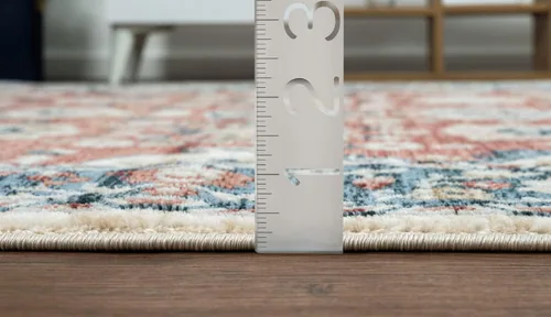 Miniatura 9 de Abani Savoy Collection - Alfombra de área, diseño vintage rojo y crema, 4 x 6 pies, fácil de limpiar, duradera para niños y mascotas, no desprende