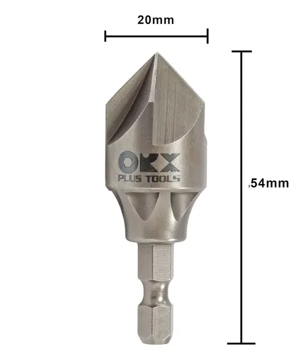 Miniatura 5 de 2 piezas de juego de herramientas de desbarbado y achaflanado, broca de desbarbado externa, broca avellanada para ajuste de 1/8"-3/4" (3mm-19mm)