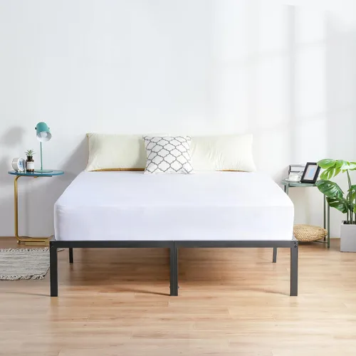 Miniatura 4 de PrimaSleep Base de cama antideslizante de listones de acero resistente de 18 pulgadas, base de cama de plataforma de fácil montaje, base de colchón
