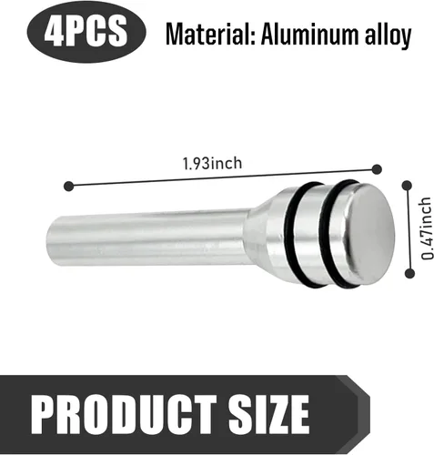 Miniatura 2 de Kit de 4 pestillos para puerta de automóvil, 1.93 x 0.47 pulgadas, aleación de color sólido, perilla de bloqueo de puerta interior, accesorio