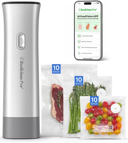 Sellador al vacío de mano para alimentos, máquina selladora al vacío compacta de 75 kPa con batería recargable de 2000 mAh, diseño inalámbrico