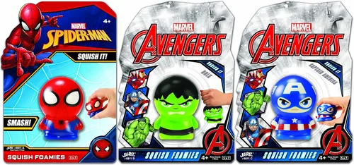 Miniatura 5 de JA-RU Marvel Avengers & Spiderman - Pelota de espuma blanda (paquete de 6) Juguetes blandos de levantamiento lento para niños Pelotas de estrés