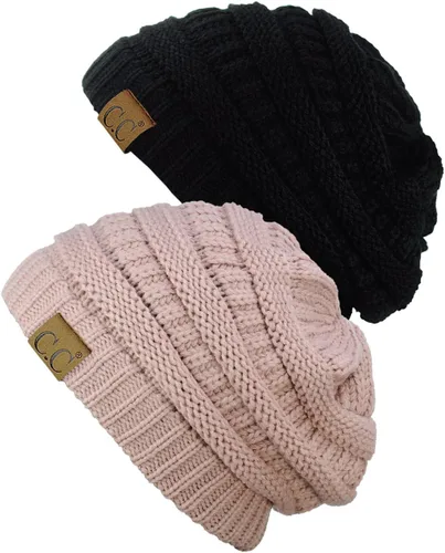 Miniatura 34 de Gorro a la moda de tejido suave abultado, cálido y elástico de C.C