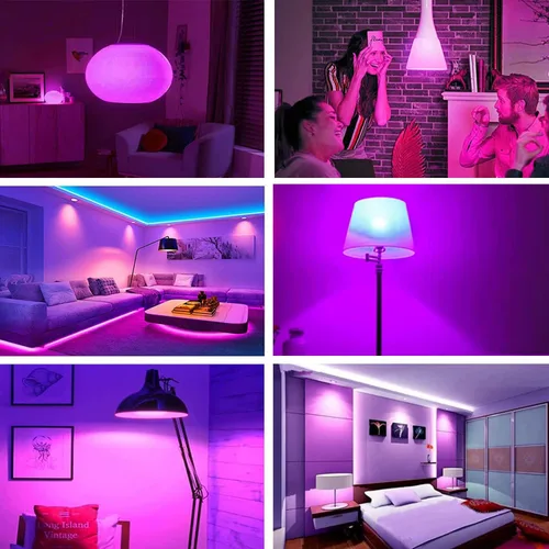 Miniatura 4 de Bombilla de Luz Negra LED A19 12W 395-400nm UVA – Paquete de 3 para decoración de Halloween, fiestas fluorescentes, arte fluorescente y efectos