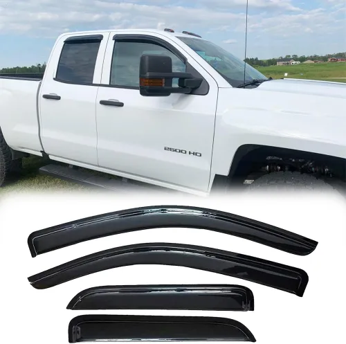 Miniatura 11 de Deflector de ventilación para visera lateral para Chevy Silverado/GMC Sierra 1500/2500HD/3500HD Crew Cab, Yukon XL/Suburban/Avalancha 2007-2014, 4