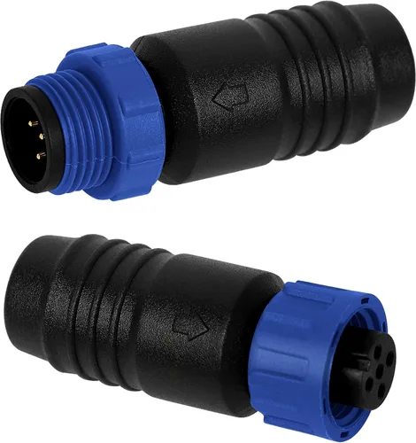 Miniatura 2 de NMEA 2000 Terminadores Par Macho/Hembra Kit para Lowrance Simrad B&G Navico y Garmin Networks, terminador macho/hembra de grado marino con rosca M12