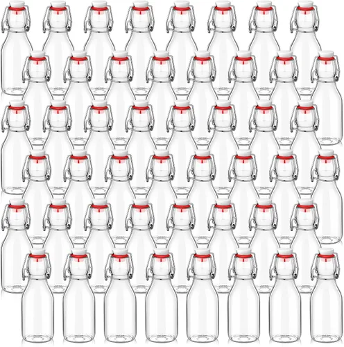 Miniatura 8 de EBOOT Botellas de vidrio con tapón abatible con tapas, claras, con tapa abatible, para cerveza, vinagre, kombucha, con tapones, tapas herméticas