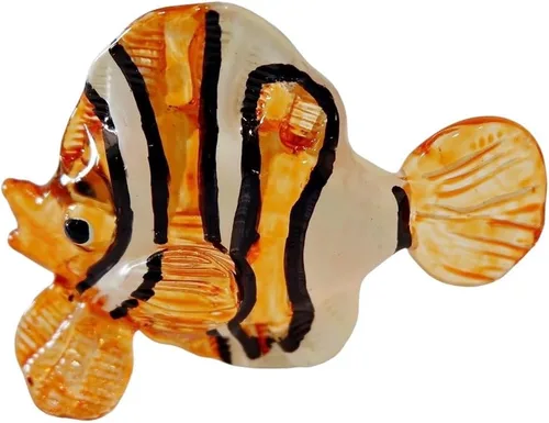 Miniatura 8 de 1shopforyou Figura de cristal soplado, figura de pez marino tropical, arte en miniatura, colección de vida marina, decoración de acuario, animal