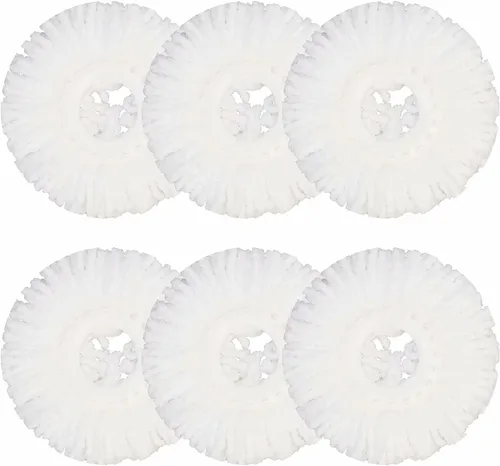 Miniatura 9 de Cabezal de trapeador para huracán, fregona giratoria, repuestos de cabezal de fregona de microfibra, almohadillas redondas para trapeador, paquete