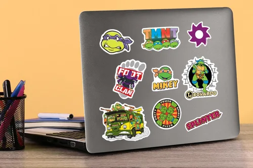 Miniatura 5 de Teenage Mutant Ninja Turtles TMNT Variety Mix 50 unidades de vinilo grandes de lujo calcomanías paquete variado – Laptop, botella de agua, álbum