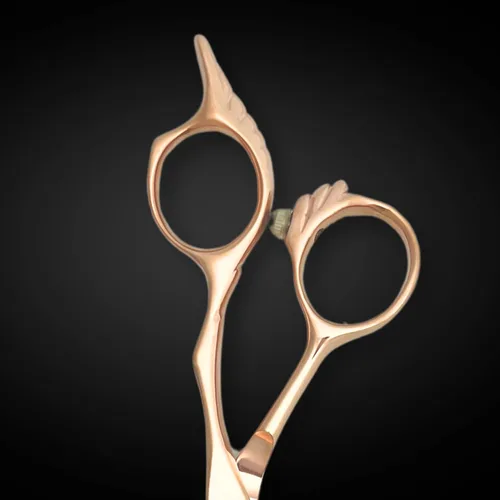 Miniatura 4 de Tijeras de corte de cabello doradas para peluquería profesional, tijeras de cabello doradas de 6 pulgadas, acero japonés 440C, borde de corte súper