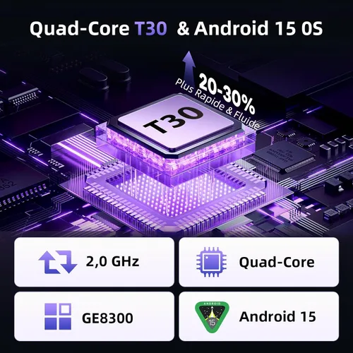 Miniatura 2 de Tablet de 10 pulgadas, tabletas Android 15 con funda, 18 GB de RAM + 128 GB de ROM (expandir a 1 TB), Octa-Core, pantalla táctil IPS HD de 1280 x