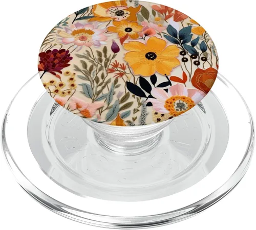 Miniatura 8 de Patrón floral colorido lindo del jardín de la flor para las mujeres PopSockets intercambiable PopGrip