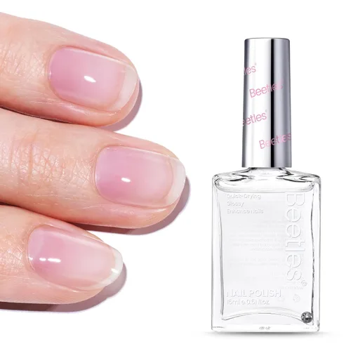 Beetles - Fortalecedor de uñas – Corrector de uñas transparente de secado rápido al aire libre para uñas dañadas y desiguales, esmalte de uñas,