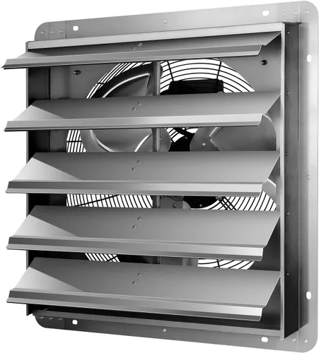 Miniatura 18 de iPower Ventilador de escape de obturador de 10 pulgadas de aluminio, alta velocidad 1650RPM, 820CFM, 1 paquete, plateado