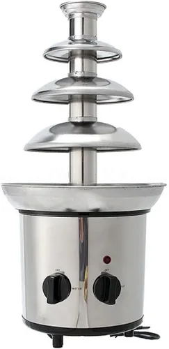 Máquina de fuente de chocolate de 4 niveles, máquina eléctrica de fuente de fondue de chocolate, capacidad de 4 libras, para chocolate, caramelo,