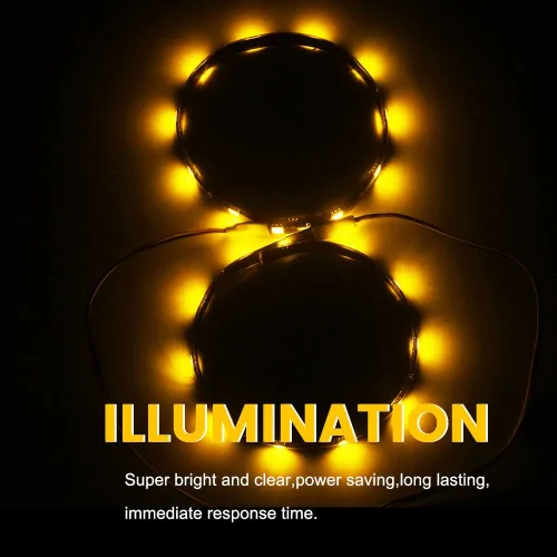 Miniatura 4 de YM E-Bright Tiras de luces LED ámbar/amarillas 5050 SMD impermeables para coches, luces de bajo para carritos de golf para motocicletas, barco