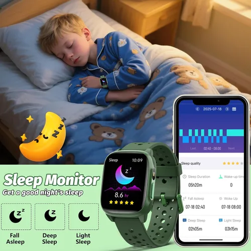 Miniatura 4 de Reloj para niños con 140 modos deportivos, rastreador de fitness para niños de 1.5 pulgadas, reloj inteligente para niñas, no requiere