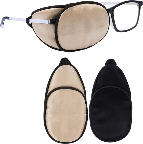 Miniatura 20 de eZAKKA Parches para ojos para adultos, parche ocular médico para gafas, parche ocular médico de seda para parches de ojo vago para mujeres